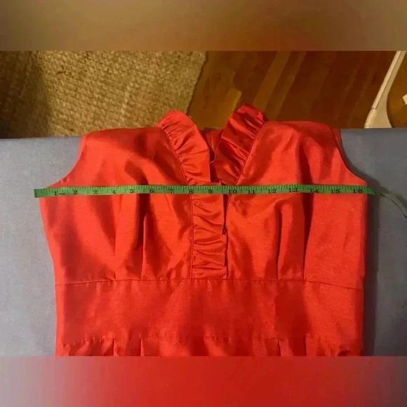 Elizabeth Howard Pink Ruffled Sleeveless Sheath Dress size 8 - Picture 2 of 4